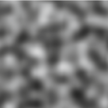 Perlin noise pattern represented as greyscale image left and the resulting terrain  1 